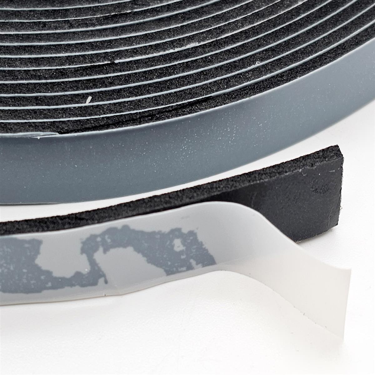 EPDM - Schaum. Schwarz 10 mm x 3 mm. Länge: 10 m